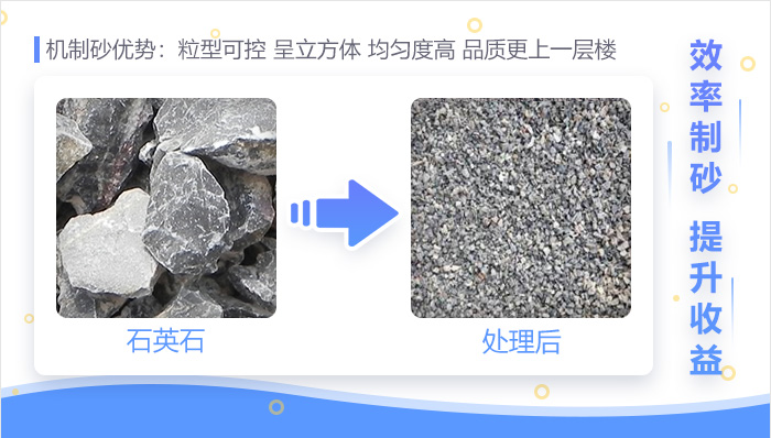 石英石制砂優(yōu)勢(shì)滿滿