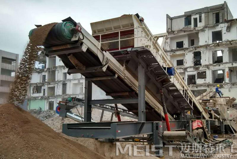 湖南郴州時產(chǎn)500噸建筑垃圾破碎線