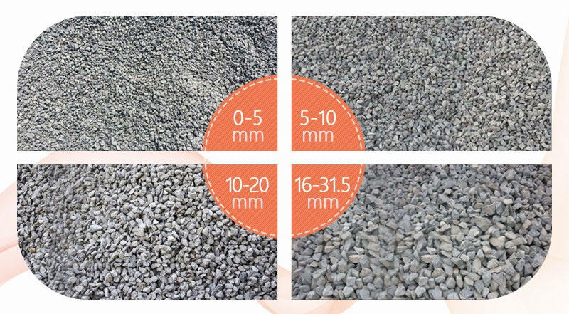 經(jīng)移動(dòng)碎沙機(jī)處理得到的多種12、13、05石料